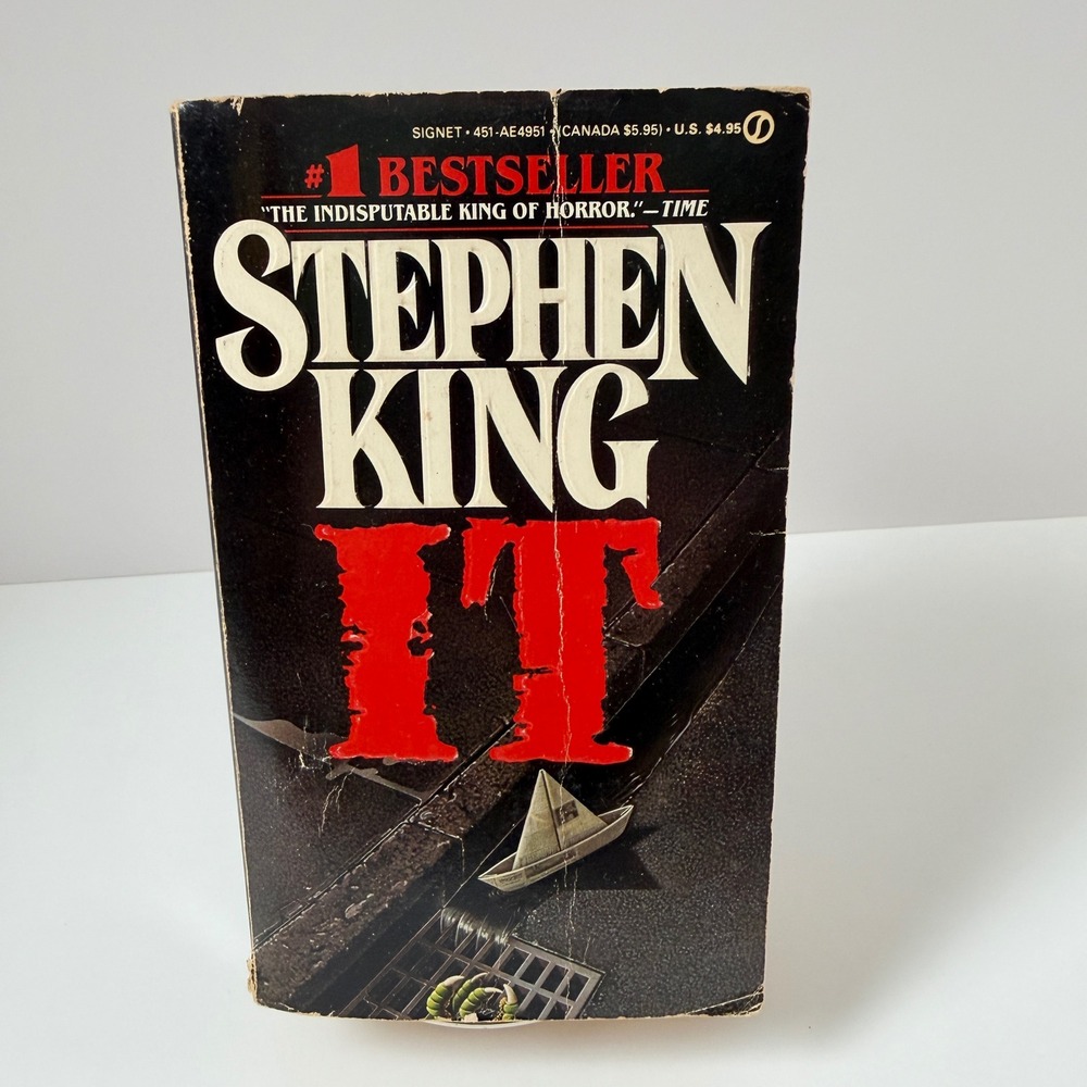 Stephen King IT First Signet Printing 1987 Vintage Paperback Horror Novel Book
